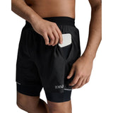 2XU MR6535B Aero 2 - In - 1 5" Shorts | The Bike Affair