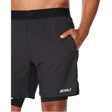 2XU MR6536B Aero 2 - in - 1 7" Shorts | The Bike Affair