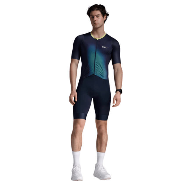 2XU MT7394d Aero Hex Sleeved Trisuit | The Bike Affair