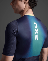 2XU MT7394d Aero Hex Sleeved Trisuit | The Bike Affair