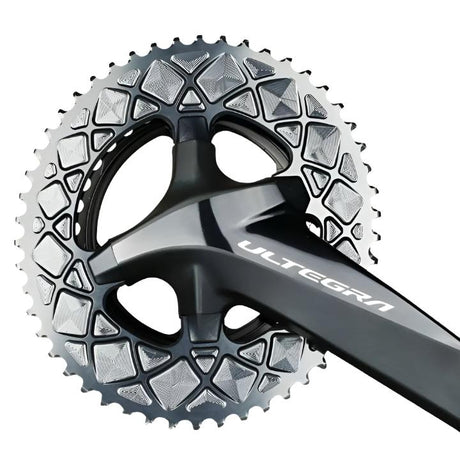 Absolute Black Oval Road Chainring 2X 110/4 Shimano 9100 (50T/52T/53T) | The Bike Affair