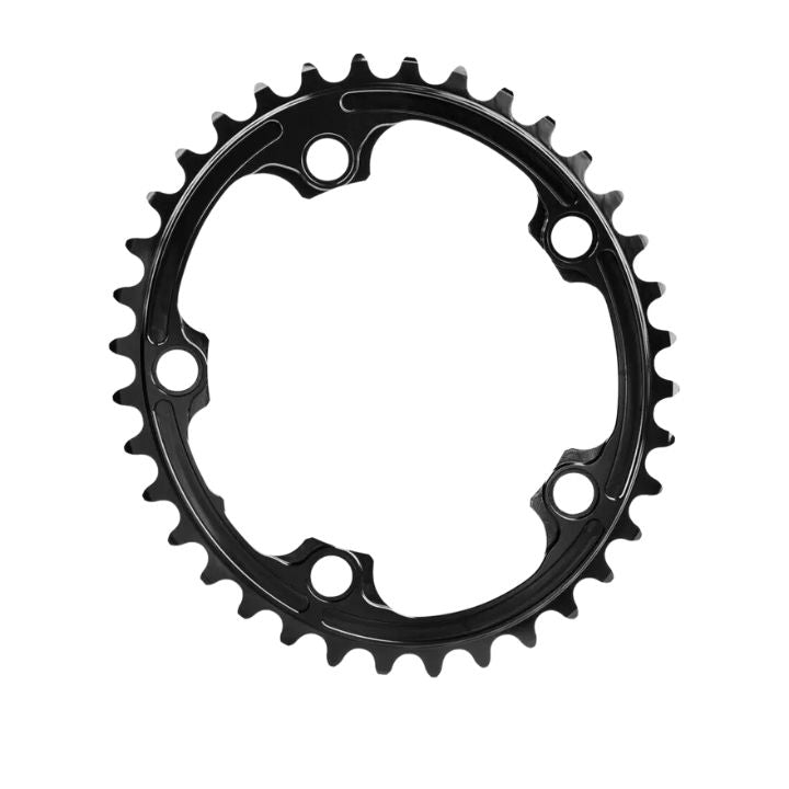 Absolute Black Oval Road Chainring 2x 110/5 Shimano (50T/52T) | The Bike Affair