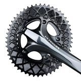 Absolute Black Oval Road Chainring 2x 110/5 Shimano (50T/52T) | The Bike Affair