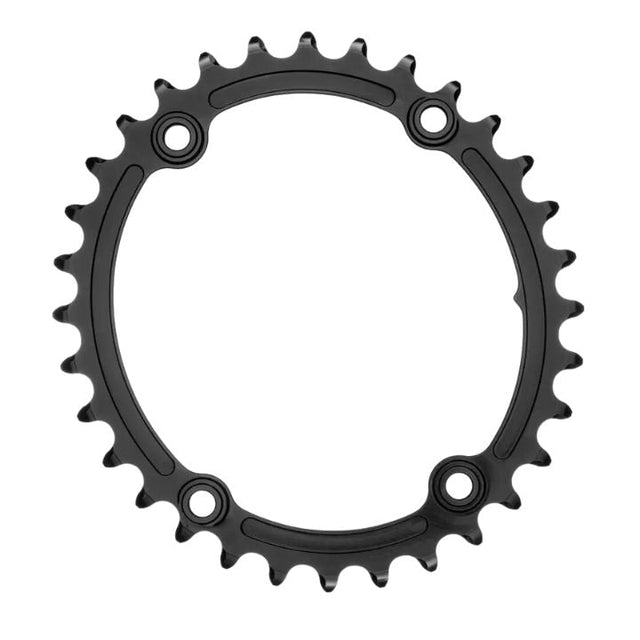 Absolute Black Oval Road/Gravel Sub-Compact Chainring 2X 110/4 BCD (30/32T) | The Bike Affair