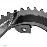 Absolute Black Oval Road/Gravel Sub-Compact Chainring 2X 110/4 BCD (30/32T) | The Bike Affair