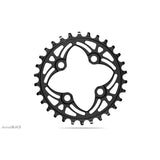 Absolute Black Round MTB Chainring 1X 104BCD Shimano | The Bike Affair