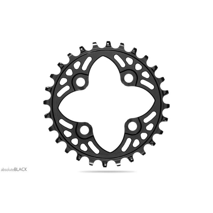 Absolute Black Round MTB Chainring 1X 104BCD Shimano | The Bike Affair