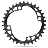 Absolute Black Round MTB Chainring 1X 104BCD Shimano | The Bike Affair