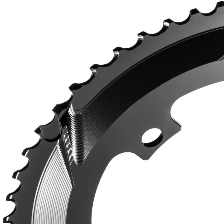 Absolute Black Round Road Chainring 2X 110/4 Shimano 9100 (50T/52T/53T) | The Bike Affair