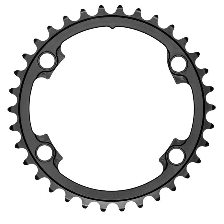 Absolute Black Round Road Chainring 2X 110/4 Shimano 9100 (50T/52T/53T) | The Bike Affair