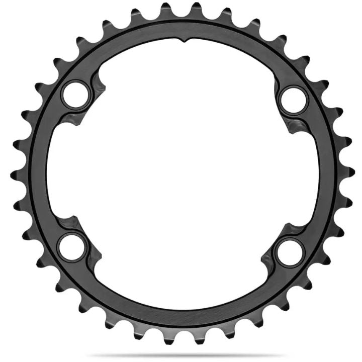 Absolute Black Round Road Chainring 2X 110/4 Shimano 9100 | The Bike Affair