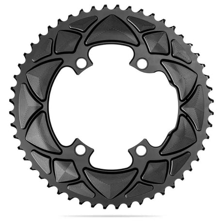 Absolute Black Round Road Chainring 2X 110/4 Shimano 9100 | The Bike Affair