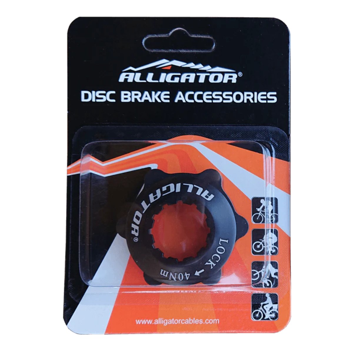 Alligator Center Lock Disc Brake Adapter With Ring For 6 Holes Rotor | The Bike Affair