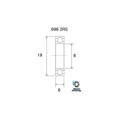 Blackbearing 2RS B5 Bearing | The Bike Affair