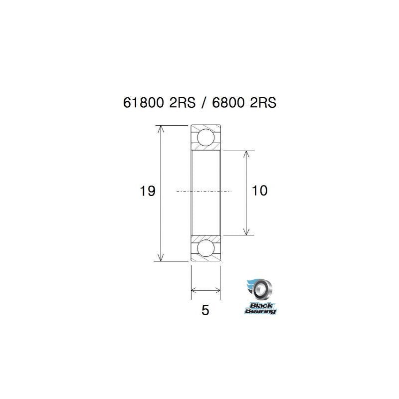 Blackbearing 61800 - 2RS / 6800 - 2RS Max Bearing | The Bike Affair