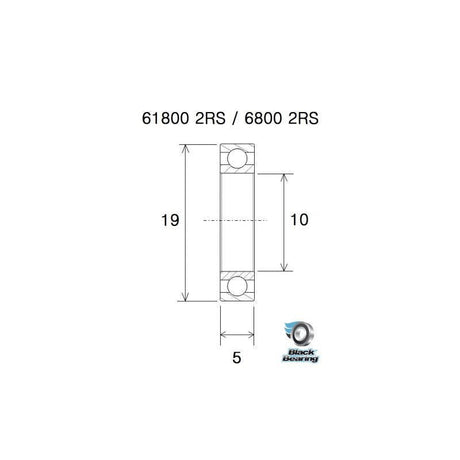 Blackbearing 61800 - 2RS / 6800 - 2RS Max Bearing | The Bike Affair