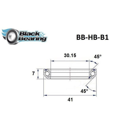 Blackbearing B1 30.15x41x7mm 45/45° Headset Bearing | The Bike Affair