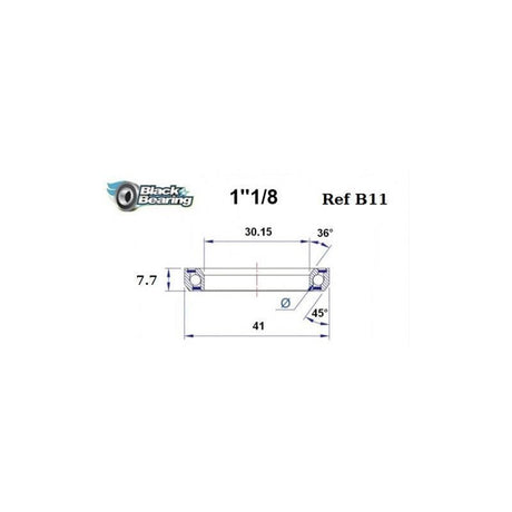 Blackbearing B11 30.15x41x7.7mm 36°/45 Headset Bearing | The Bike Affair