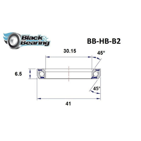 Blackbearing B2 30.15x41x6.5mm 45/45° Headset Bearing | The Bike Affair