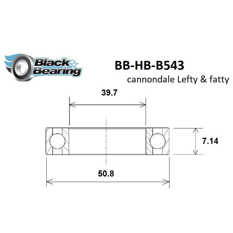 Blackbearing B543 39.7x50.8x7mm 90/90° Headset Bearing | The Bike Affair