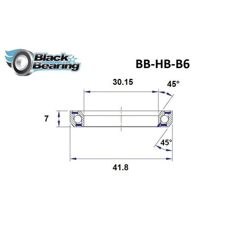 Blackbearing B6 30.15x41.8x7mm 45/45° Headset Bearing | The Bike Affair