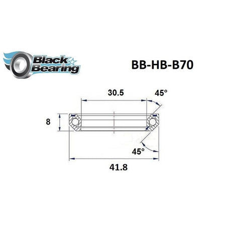 Blackbearing B70 30.5x41.8x8mm 45/45° Headset Bearing | The Bike Affair