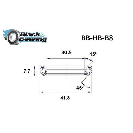 Blackbearing B8 30.5x41.8x7.7mm 45/45° Headset Bearing | The Bike Affair