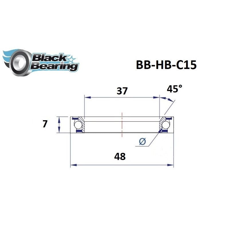 Blackbearing C15 37x48x7mm 45/90° Headset Bearing | The Bike Affair