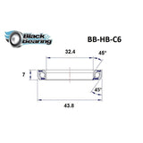 Blackbearing C6 32.4x43.8x7mm 45/45° Headset Bearing | The Bike Affair