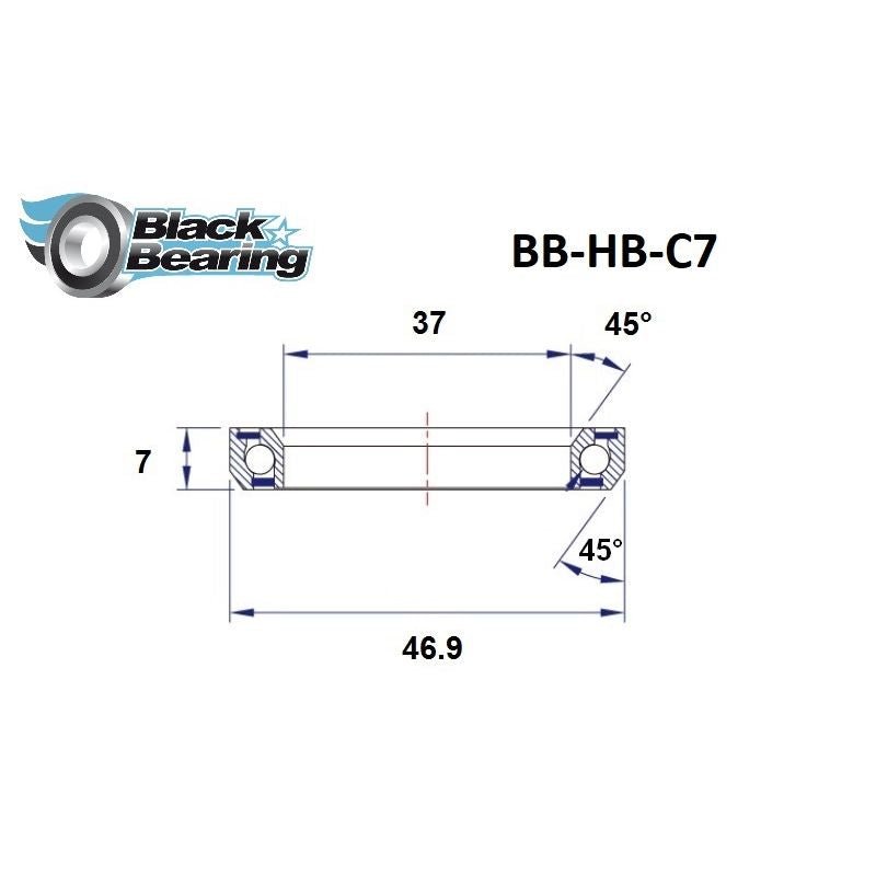 Blackbearing C7 37x46.9x7mm 45/45° Headset Bearing | The Bike Affair