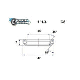 Blackbearing C8 35x47x7mm 45/45° Headset Bearing | The Bike Affair