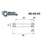 Blackbearing D3 40x52x8mm 45/45° Headset Bearing | The Bike Affair