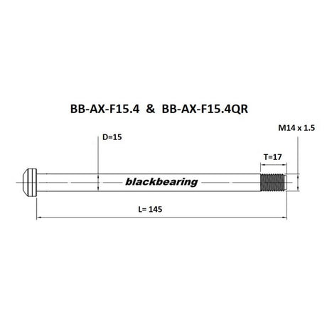 Blackbearing F15.4 15mm Quick Release Thru Axle | The Bike Affair