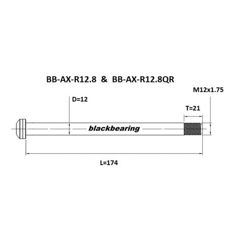 Blackbearing R12.8 12mm Thru Axle | The Bike Affair