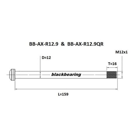 Blackbearing R12.9 12mm Thru Axle | The Bike Affair