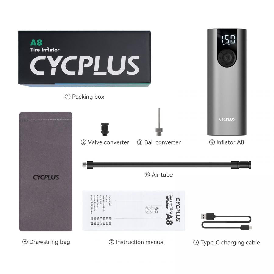 Cycplus A8 Electric Air Pump | The Bike Affair