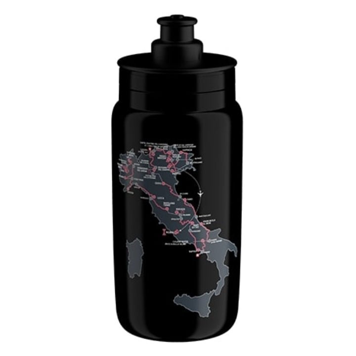 Elite Fly Giro D'Italia Black Map Bottle 550 ml. | The Bike Affair