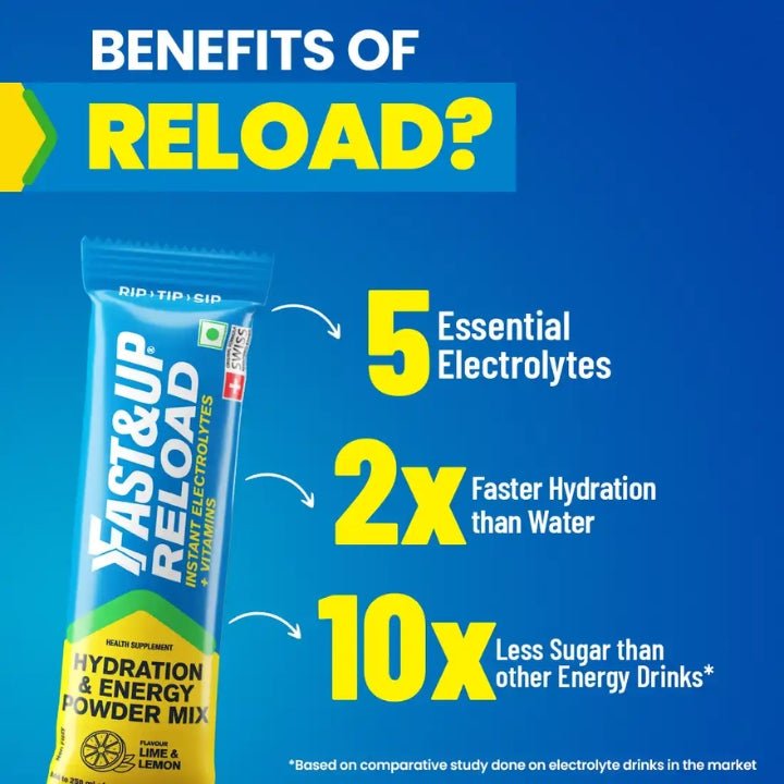 Fast&Up Reload Hydration & Energy Powder Mix (15 Sachets) | The Bike Affair