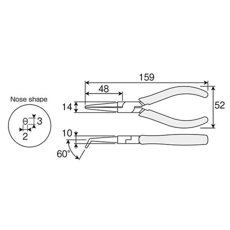 Hozan P - 12 Bent Nose Pliers | The Bike Affair