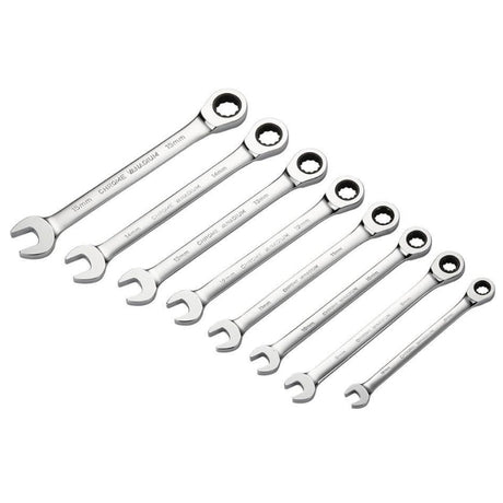 IceToolz 41B8 8 - 15mm Combination Ratchet Wrench Set | The Bike Affair