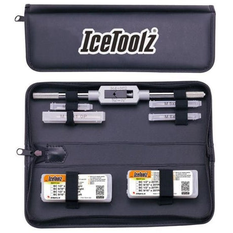 IceToolz E158 Pro Shop Tap Set with Wrench Pouch | The Bike Affair