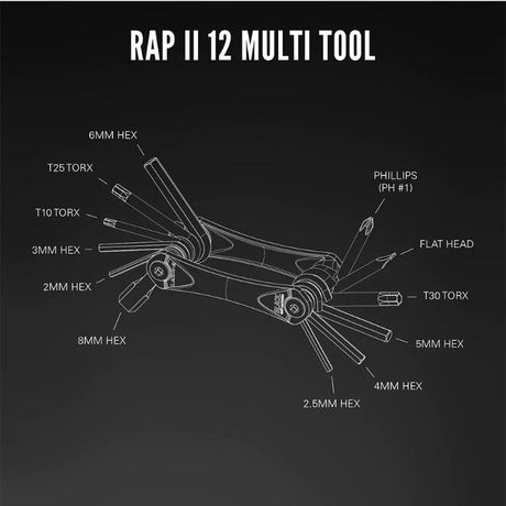 Lezyne Rap Ii 12 Multitool (12 Functions) | The Bike Affair