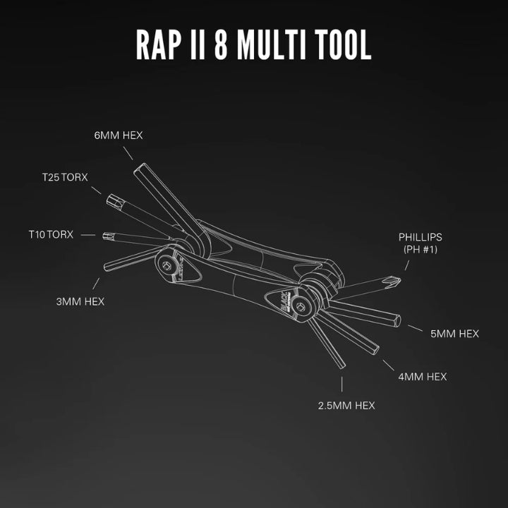 Lezyne Rap II 8 Multitool (8 Functions) | The Bike Affair