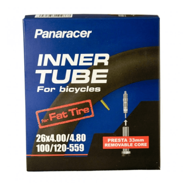 Panaracer 26x4.0/4.8 (100/120 - 559) 33mm Presta Removable Valve MTB Tube | The Bike Affair