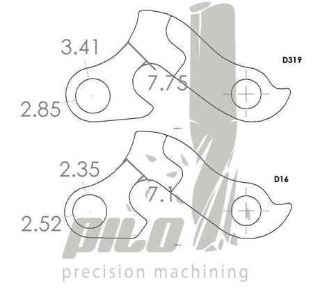 Pilo D16 Derailleur Hanger for Cube, Focus, Fuji, K2 | The Bike Affair