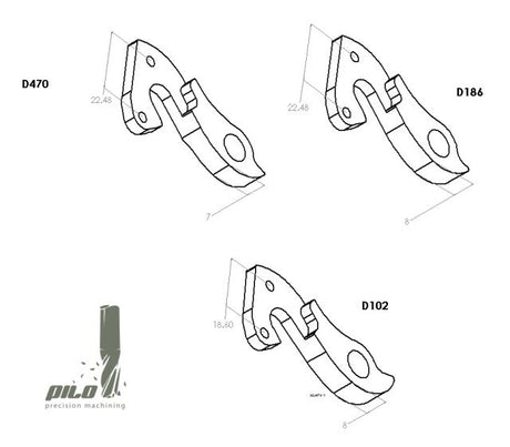 Pilo D186 Derailleur Hanger for Pinarello | The Bike Affair