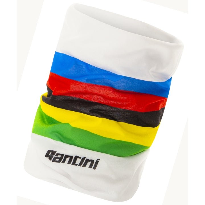 Santini UCI Official Rainbow Stripes Neck Warmer | The Bike Affair