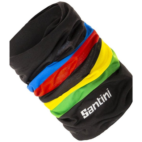 Santini UCI Official Rainbow Stripes Neck Warmer | The Bike Affair