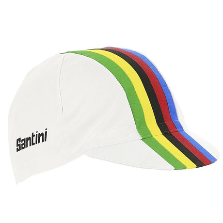 Santini UCI Rainbow Stripes Cycling Cap | The Bike Affair