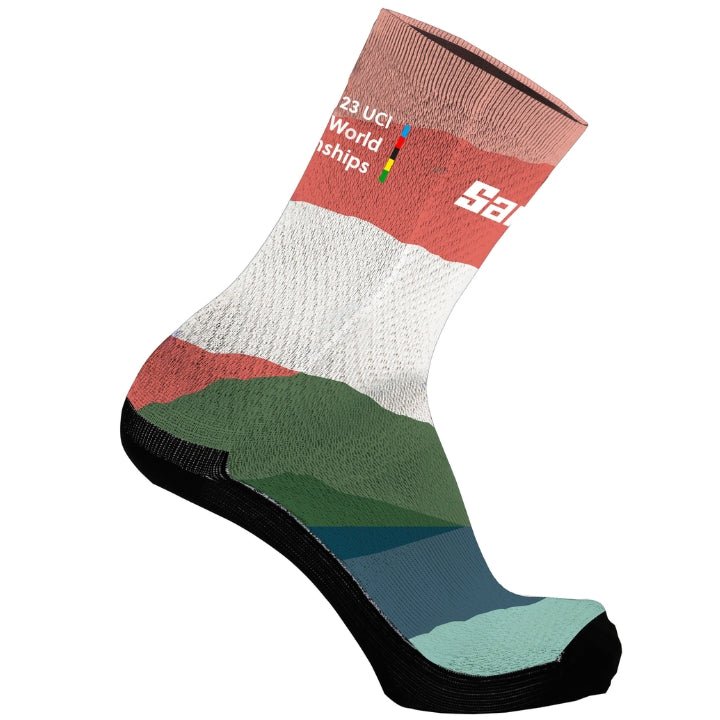 Santini UCI World Championships Cloudscape Socks | The Bike Affair